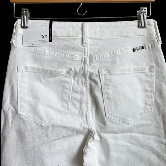 KanCan Super Skinny High Rise Button Front White Jeans Size 7/27 NEW - Picture 2 of 4